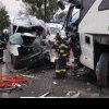 Accident grav în Râşnov. Impact devastator între un autobuz cu pasageri și o camionetă: un mort, 3 răniți. Circulația, blocată complet