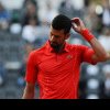 Scena șocanță. Novak Djokovici s-a prăbușit, lovit în cap cu o sticlă, la turneul de la Roma - VIDEO
