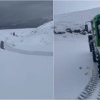 A nins pe Transalpina: strat de zăpadă de patru centimetri și gheață pe șosea. Avertisment pentru șoferi. VIDEO