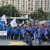 Blocul Naţional Sindical și cele 29 de federații afiliate protestează în Piața Victoriei, cerând reducerea fiscalităţii pe muncă