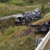 Accident teribil pe Autostradă lângă Timișoara – șoferul a scăpat că prin urechile acului