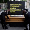 Amnesty International a îngropat simbolic ”viaţa privată”, ca protest faţă de folosirea supravegherii video cu AI la JO de la Paris