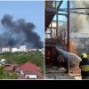 (video) Incendiu de proporții la Botanica, pe teritoriul unei fostei vinării: Trei echipaje de pompieri luptă cu flăcările