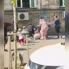 (video) „Uciganie” în centrul capitalei: Două femei se trag de păr, stând în genunchi, în timp ce mai multe persoane încearcă să le despartă