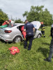 Șofer și trei pacienți, răniți după ce s-au răsturnat cu ambulanța