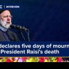 (VIDEO) Iranul declară cinci zile de doliu după decesul președintelui