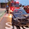 O femeie și doi minori din Ighiu au ajuns la spital, după un accident rutier provocat de o șoferiță din Alba Iulia, pe strada Tudor Vladimirescu