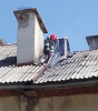 FOTO: Incendiu, la un bloc de locuințe din Lechința
