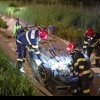 FOTO: Accident în Alba Iulia. Un autoturism s-a răsturnat într-un șanț
