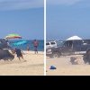 Imagini terifiante cu o femeie atacată de un taur pe o plajă