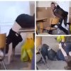 VIDEO. Scene violente la un liceu din Timiș. Doi elevi, o fată şi un băiat, şi-au împărţit pumni şi picioare