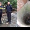 Doi tineri polițiști buzoieni, intervenție salvatoare în cazul unui bărbat căzut în fântână
