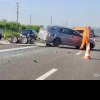 Accident la Jucu, după ce o mașină cu platformă a intrat în balans – VIDEO