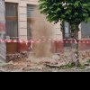 Un horn de pe casa de cultură din Gherla s-a prăbușit, nimeni nu a fost rănit – VIDEO