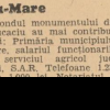 ISTORIE LOCALĂ Contribuții locale la edificarea monumentului Dr. Vasile Lucaciu, 1935