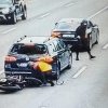 Accident de motocicletă în Florești! Un tânăr a fost „catapultat” spre mașina din față în momentul tamponării/A scăpat cu viață la limită