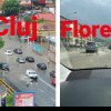 Cea mai puternică ploaie din ultimii 10 ani a făcut prăpăd în Cluj și Florești. Străzi și gospodării inundate din cauza vremii extreme