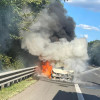 O mașină a luat foc pe Autostrada București-Pitești. Care a fost cauza izbucnirii incendiului