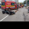 Accident grav în zona Mobilă din Suceava. Un motociclist a ajuns la spital în urma coliziunii cu un autoturism (FOTO)