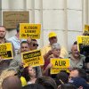 „Și eu sunt George Simion”: AUR protestează la Parchetul General