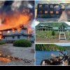 (foto) Incendiu misterios la reşedinţa de iarnă a lui Putin: Flăcările au distrus vila care adăpostea un buncăr antiatomic