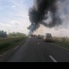 Șofer ars de viu în urma impactului cu o autocisternă încărcată cu benzină, în județul Brăila