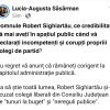 Lucia Augusta Săsărman (consilier PSD): Domnule Robert Sighiartău, ce credibilitate să mai aveți în spațiul public când vă declarați incompetenți și corupți proprii colegi de partid?