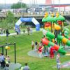 Loc de joacă modern, inaugurat de Ziua Copilului în zona de agrement de pe malul Sucevei