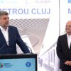 VIDEO Premierul Ciolacu, alături de Emil Boc la începerea lucrărilor la metroul din Cluj: Fără metrou nu rezolvi problema de trafic
