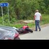 Motociclist accidentat la ieșire din Gherla – VIDEO