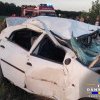 Accident îngrozitor în Dâmbovița! Patru personae au ajuns la spital după ce mașina în care se aflau s-a răsturnat