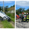 ACCIDENT cu trei mașini într-o localitate din Cluj. Două femei primesc îngrijiri medicale/La fața locului a aterizat elicopterul SMURD - FOTO