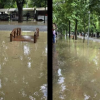 Dezastru în Parcul Central după ploaia de ieri. Comercianții veniți la Zilele Clujului ar avea nevoie de bărci: „Orașul de 5 stele al lui Boc” - FOTO